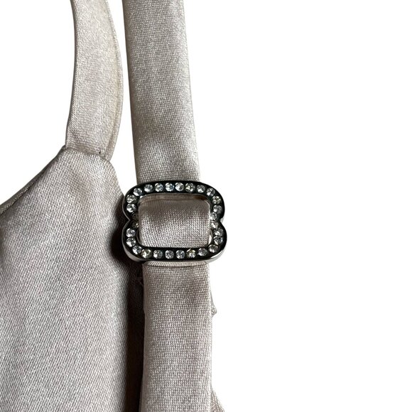 St. John Evening Silk Blend Grey / Silver Camisole Tank Top - Size 14 - Picture 6 of 9